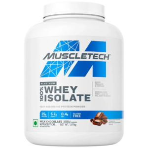 MuscleTech Platinum 100% Whey Isolate - 1.81 Kg (3.9 Lb), Milk Chocolate