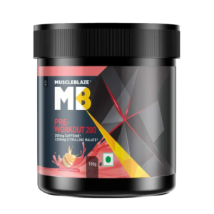 MuscleBlaze Pre-Workout 200 - 100 gm (0.22 Lb), Fruit Splash