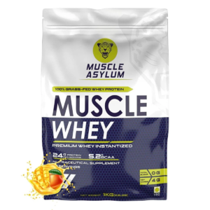 Muscle Asylum Muscle Whey Protein Powder - 997.9 gm (2.2 Lb), Mango