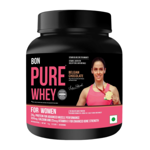 BON Pure Whey | The Holistic Whey Protein For Women - 1 Kg (2.2 Lb), Belgian Chocolate