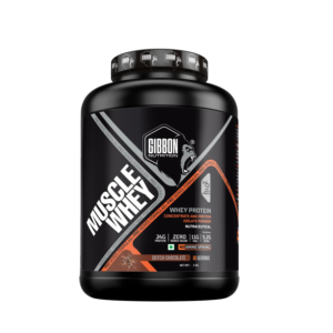 Gibbon Nutrition Muscle Whey Protein Powder - 2 Kg (4.4 Lb), Dutch Chocolate