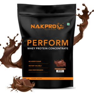 Nakpro Perform Whey Protein Supplement Powder - 1 Kg (2.2 Lb), Double Rich Chocolate