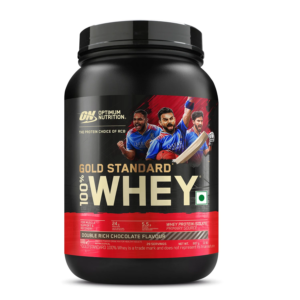 Optimum Nutrition (ON) Gold Standard 100 Whey Protein Powder - 0.9 Kg (2 Lb), Double Rich Chocolate