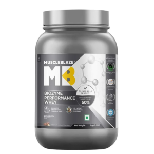 MuscleBlaze Biozyme Performance Whey - 1 Kg (2.2 Lb), Chocolate Hazelnut