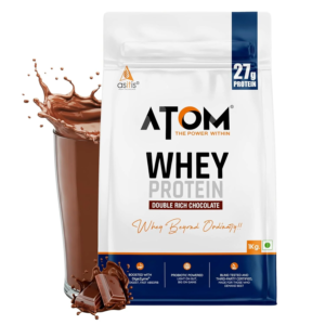 AS-IT-IS Atom Whey Protein with Enzymeblend - 1 Kg (2.2 Lb), Double Rich Chocolate