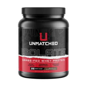 UNMATCHED Isolate Grass-Fed Whey Protein - 0.9 Kg (1.98 Lb), Rich Chocolate