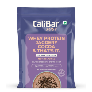 CaliBar Just Whey Protein Jaggery Cocoa - 700 gm (1.54 Lb), Chocolate