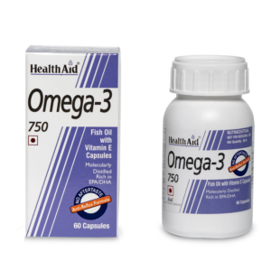HealthAid Omega 3 750mg (EPA 425mg, DHA 325mg) - 60 Caps